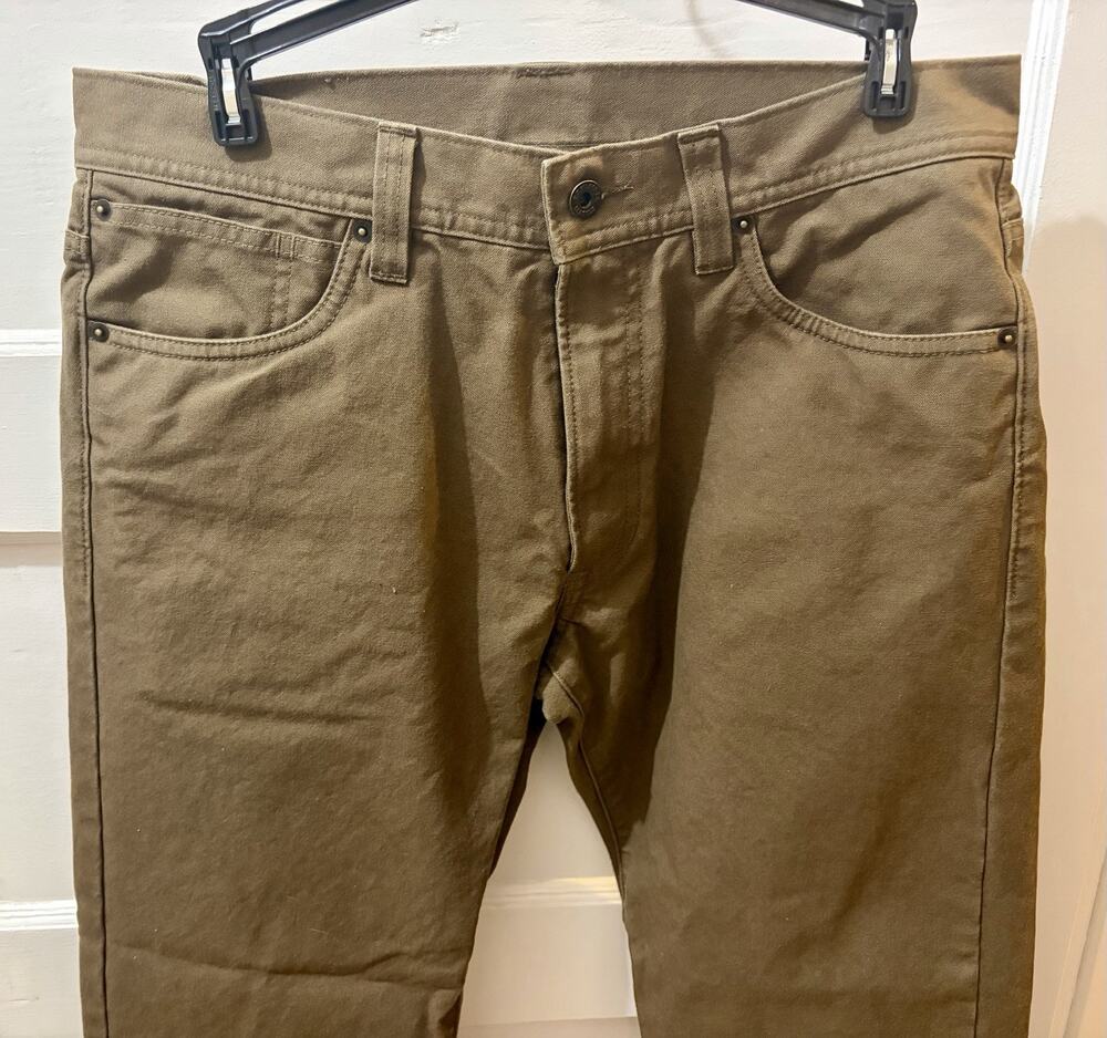 Y-2 Filson Pants Mens Size 30x30 Green Dry Tin Cloth 10.5 Cotton Casual
